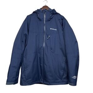 Columbia Mens Whirlibird Interchange Jacket‎ Sz XL Navy Blue Omni-Tech Omni-Heat